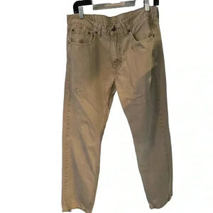 Levi’s men’s 505 5 pocket jeans khaki color size 33 x 32